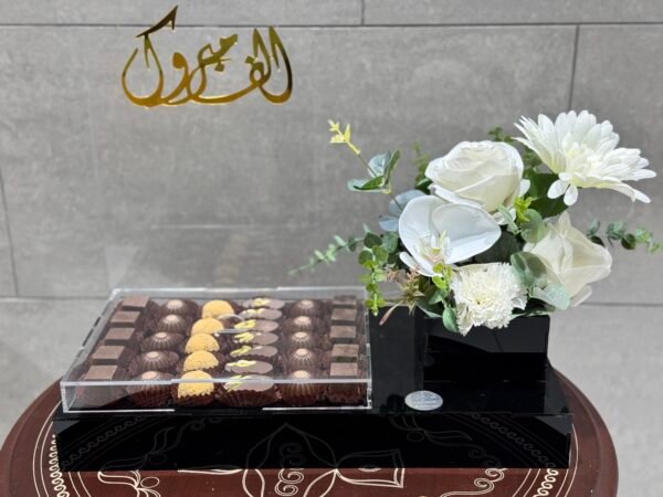 ⁦صينيه اكريليك ورد وكاكاو⁩ - الصورة ⁦4⁩